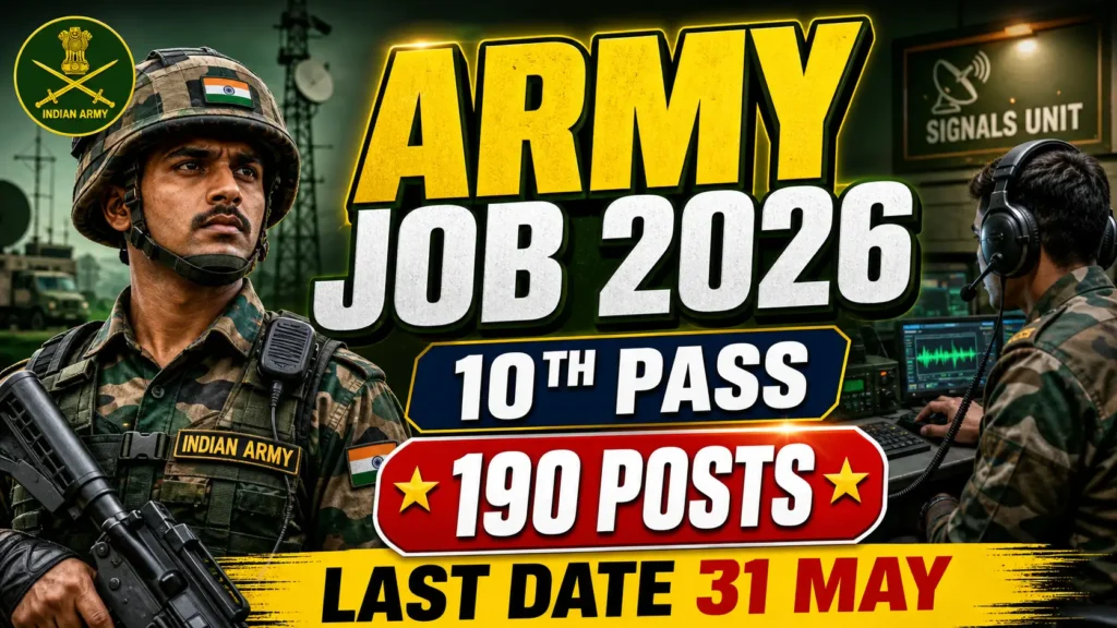 Indian Army CSBO Grade II Recruitment 2026: 190 Posts for 10th Pass -Apply Before 31 May